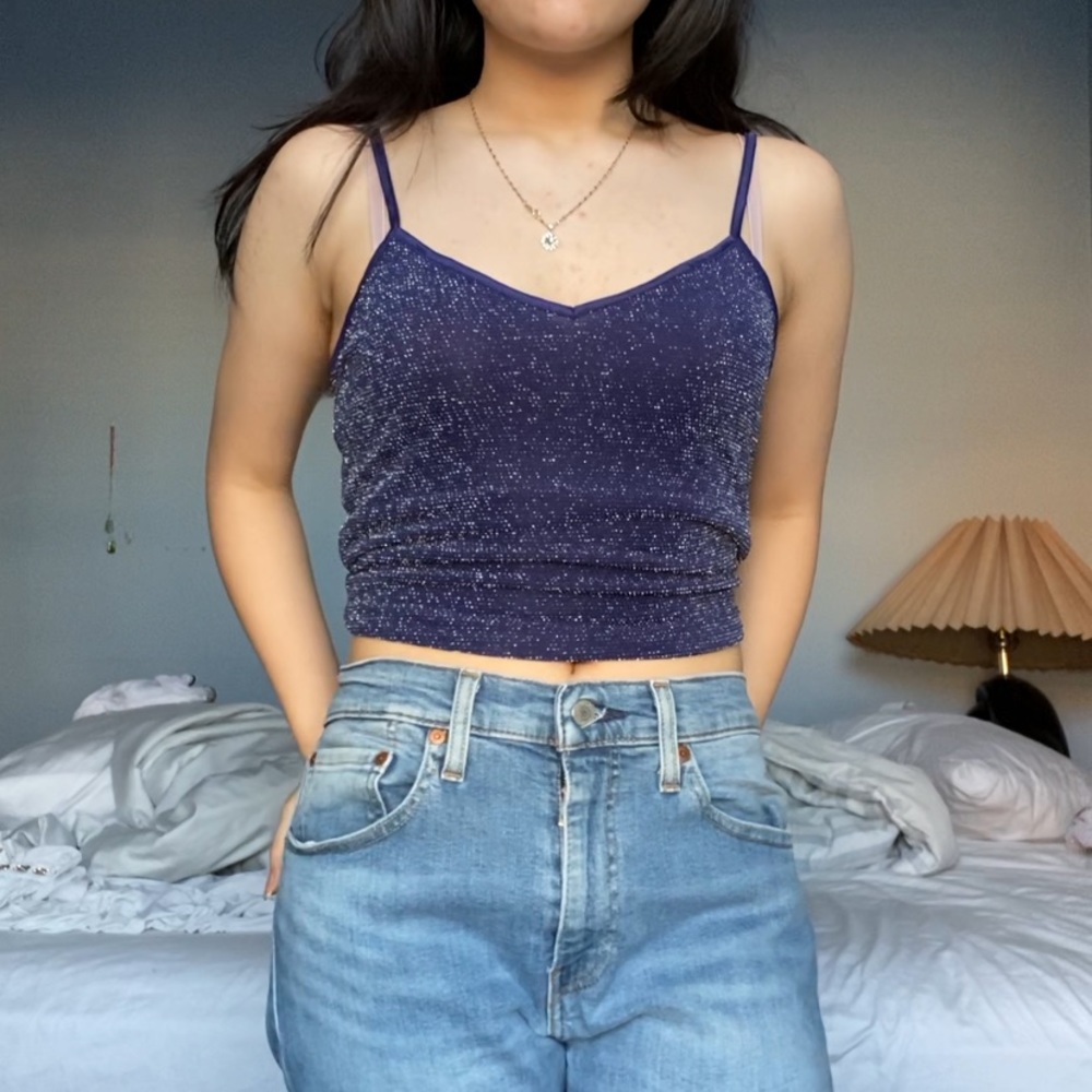 Blue sparkly cami *super discounted*